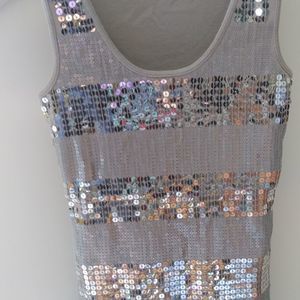Express sequin tank top